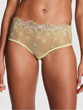 NWT Victoria’s Secret wink Lace Hipster Panty butterflies yellow XL